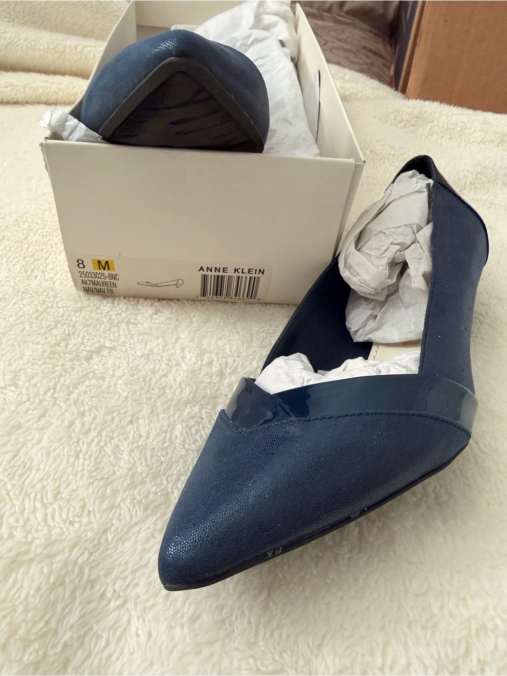 Anne Klein Navy Pointed-Toe Heel - Maureen